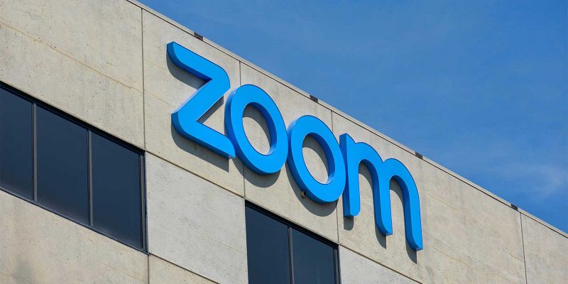 Zoom logo on building